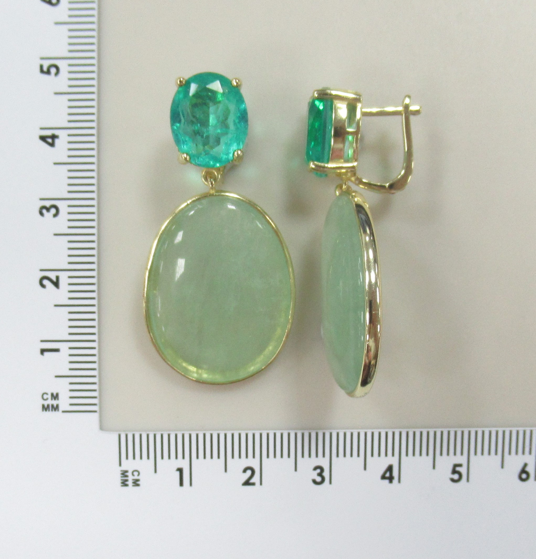 Серебряные серьги с флюоритами